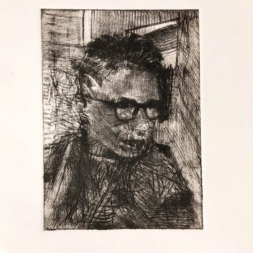 Drypoint, drypoint intaglio print